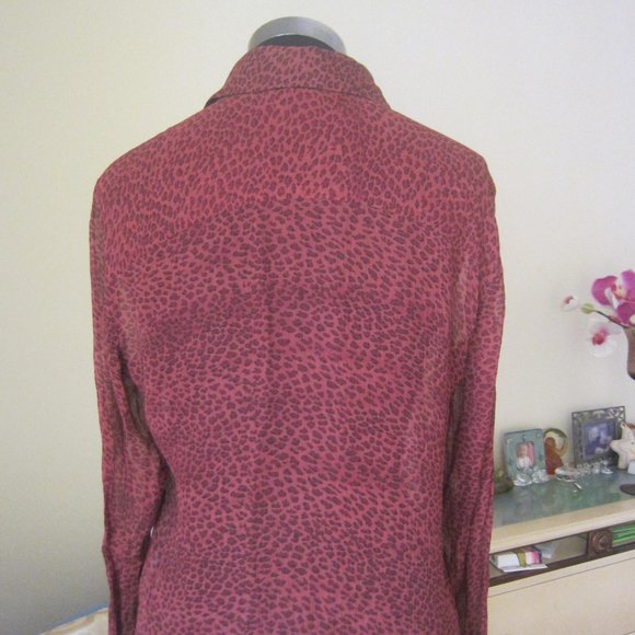 DKNY BLOUSE - LEOPARD PRINT - SIZE 4 - Picture 4 of 8